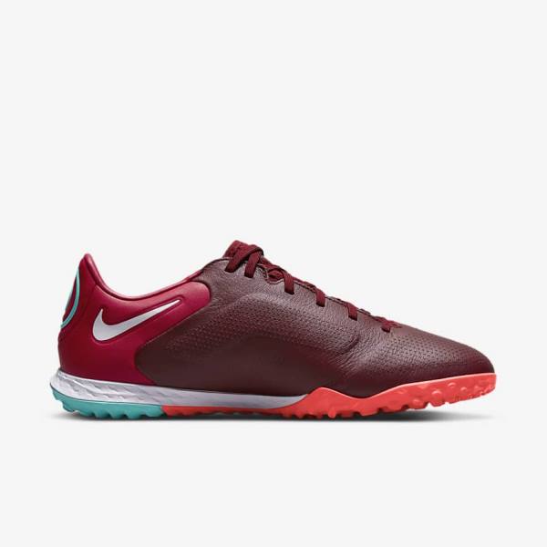 Nike React Tiempo Legend 9 Pro TF Turf Muške Tenisice Za Nogomet Crvene Svijetlo Crvene Bijele | NK621TAB