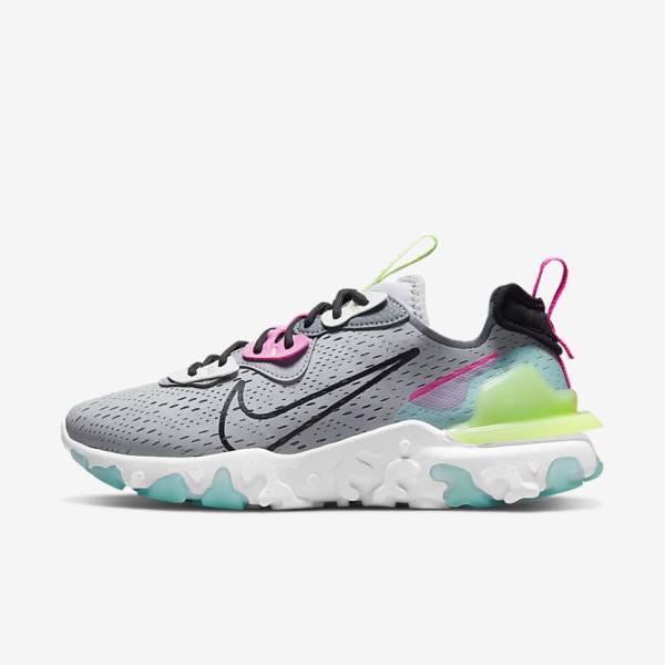 Nike React Vision Ženske Tenisice Sive Roze Crne | NK641PTN