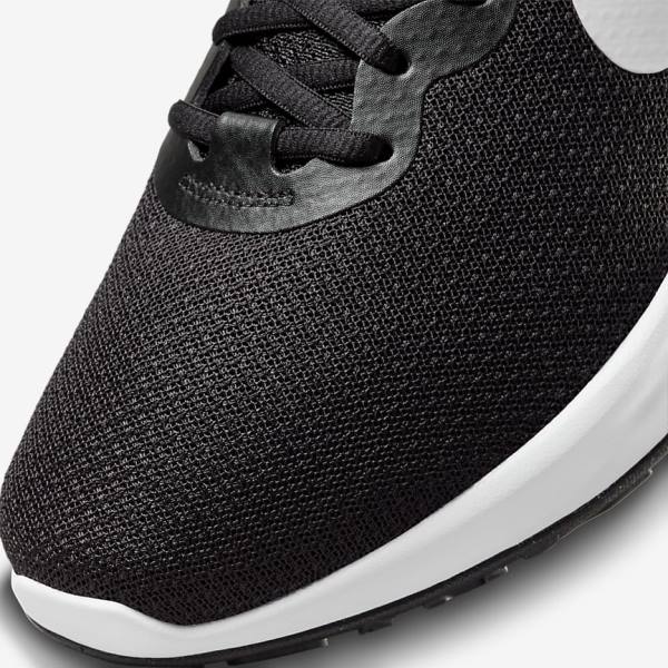 Nike Revolution 6 (Extra Wide) Muške Tenisice Za Trčanje Crne Sive Bijele | NK786AHM