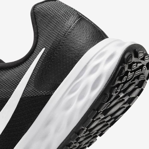 Nike Revolution 6 Next Nature Road Ženske Tenisice Za Trčanje Crne Tamno Sive Bijele | NK738ZVX