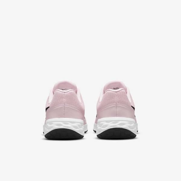 Nike Revolution 6 Older Road Dječje Tenisice Za Trčanje Roze Crne | NK310PMY