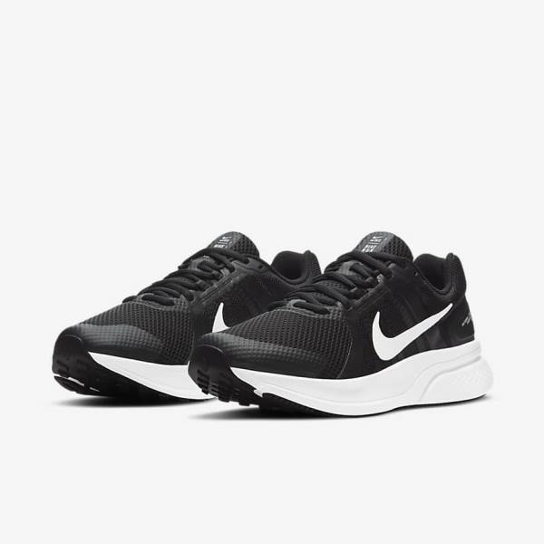 Nike Run Swift 2 Road Muške Tenisice Za Trčanje Crne Tamno Sive Bijele | NK672WHK