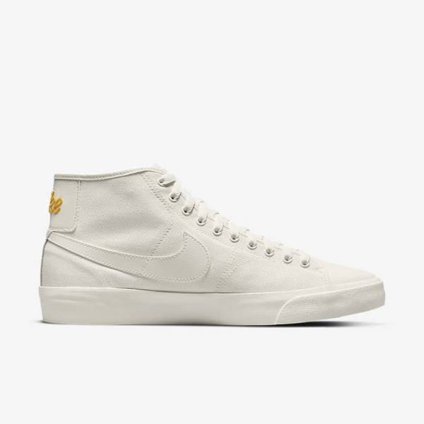 Nike SB BLZR Court Mid Premium Muške Skate Tenisice Bijele | NK468FJT