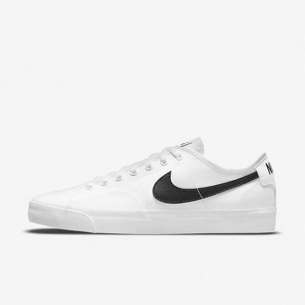 Nike SB BLZR Court Muške Skate Tenisice Bijele Crne Crne | NK974JDM