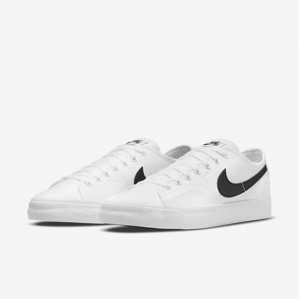 Nike SB BLZR Court Ženske Skate Tenisice Bijele Crne Crne | NK089CHU