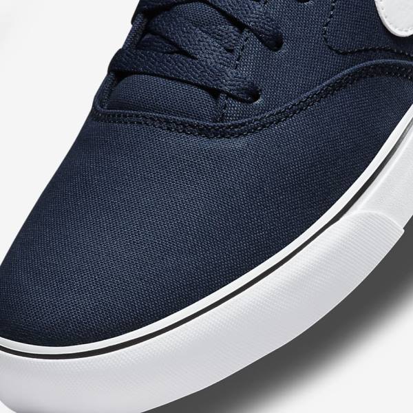 Nike SB Chron 2 Canvas Muške Skate Tenisice Tamnoplave Tamnoplave Crne Bijele | NK875ARZ