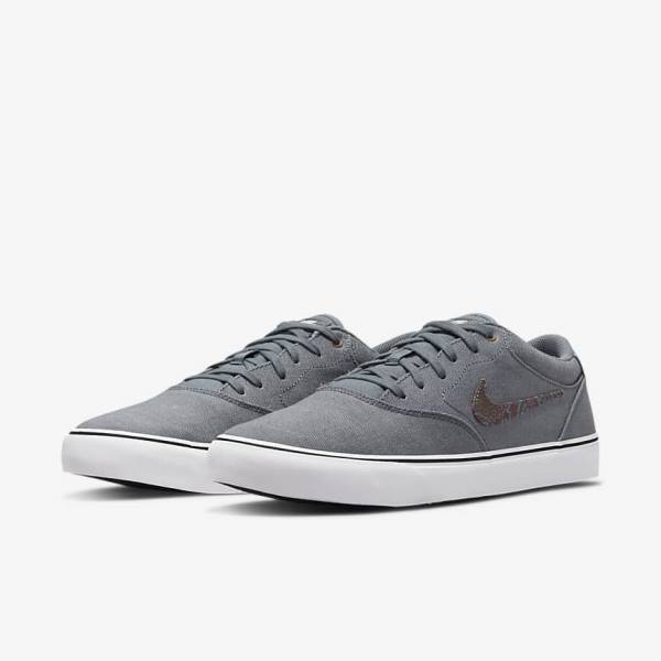 Nike SB Chron 2 Canvas Premium Ženske Skate Tenisice Sive Bijele | NK752LQJ