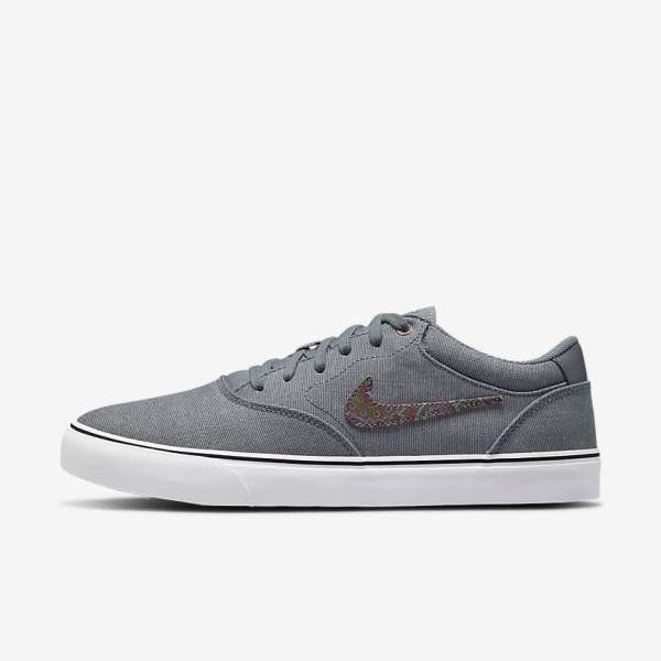 Nike SB Chron 2 Canvas Premium Ženske Skate Tenisice Sive Bijele | NK752LQJ