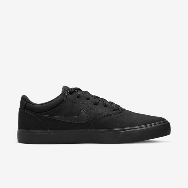 Nike SB Chron 2 Canvas Ženske Skate Tenisice Crne | NK052LGD