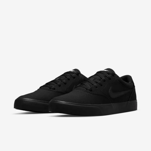 Nike SB Chron 2 Canvas Ženske Skate Tenisice Crne | NK052LGD