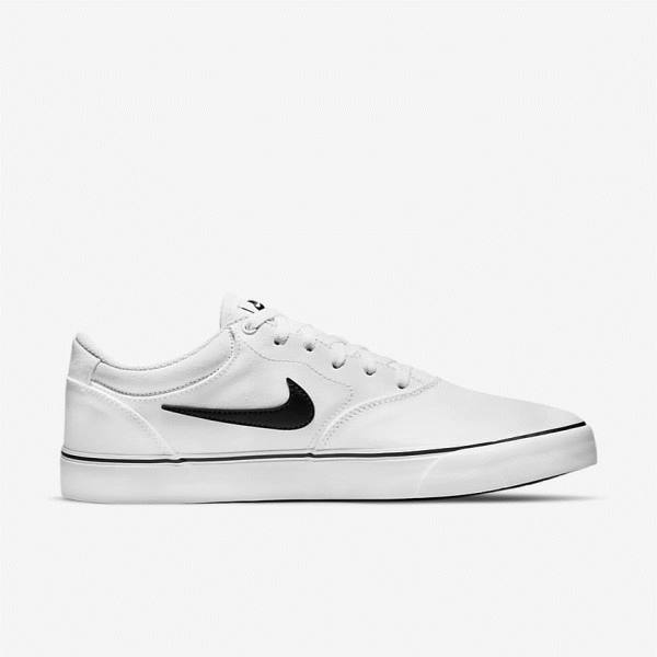 Nike SB Chron 2 Canvas Ženske Skate Tenisice Bijele Crne | NK806YQI