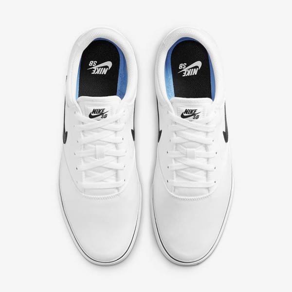 Nike SB Chron 2 Canvas Ženske Skate Tenisice Bijele Crne | NK806YQI