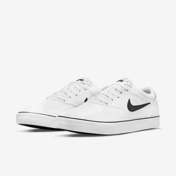 Nike SB Chron 2 Canvas Ženske Skate Tenisice Bijele Crne | NK806YQI