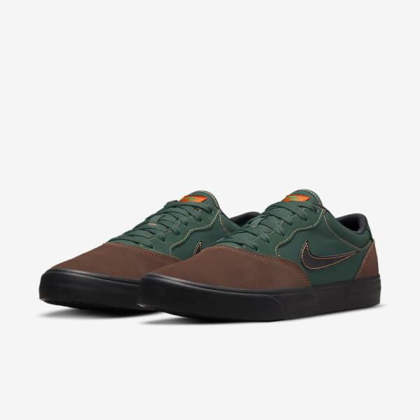 Nike SB Chron 2 Muške Skate Tenisice Svijetlo Čokoladne Zelene Narančaste Crne | NK892PYA