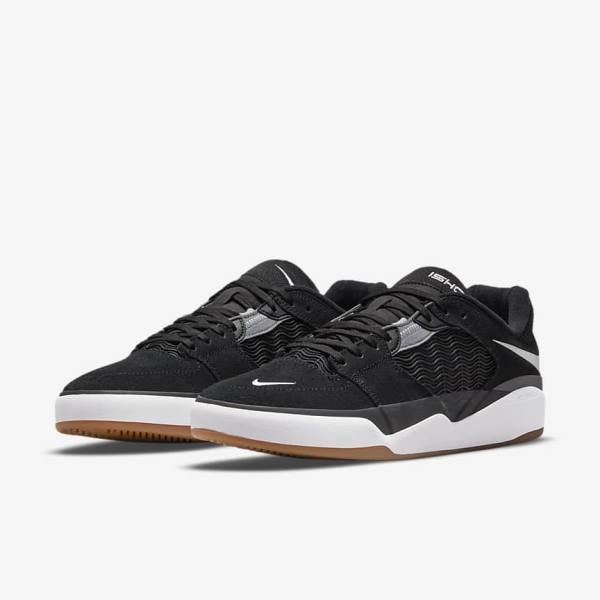 Nike SB Ishod Wair Muške Skate Tenisice Crne Tamno Sive Bijele | NK742FRD