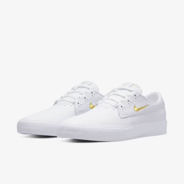 Nike SB Shane PRM Muške Skate Tenisice Bijele Metalne Zlatne | NK650TGV