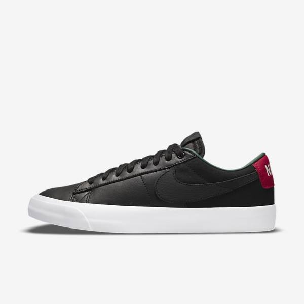 Nike SB Zoom Blazer Low Pro GT Premium Muške Skate Tenisice Crne Crvene Crne | NK413SQV