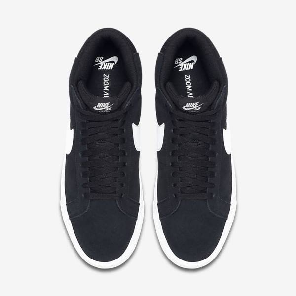 Nike SB Zoom Blazer Mid Muške Skate Tenisice Crne Bijele | NK976BMG