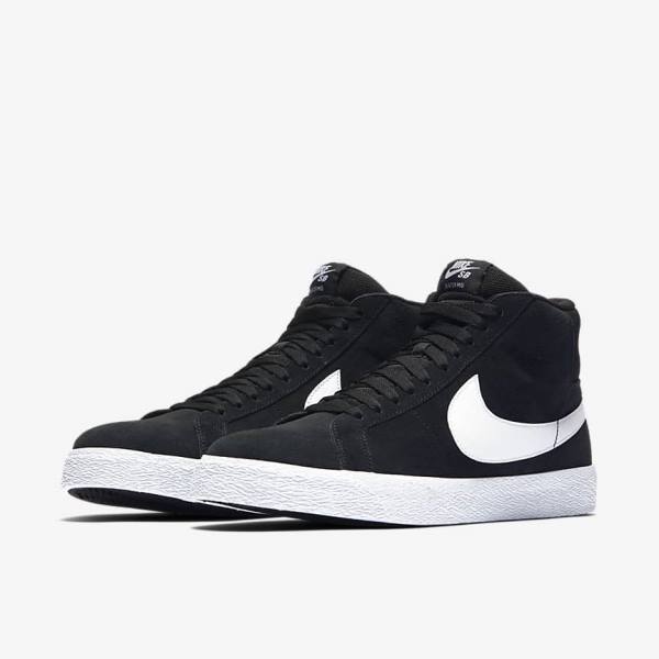 Nike SB Zoom Blazer Mid Muške Skate Tenisice Crne Bijele | NK976BMG