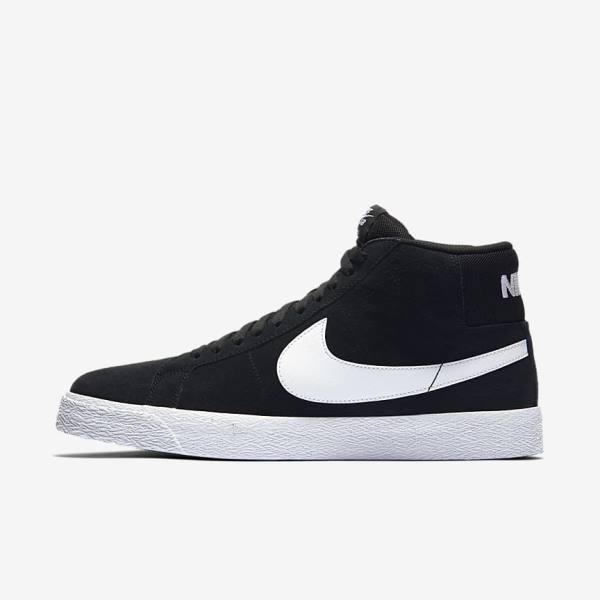 Nike SB Zoom Blazer Mid Muške Skate Tenisice Crne Bijele | NK976BMG