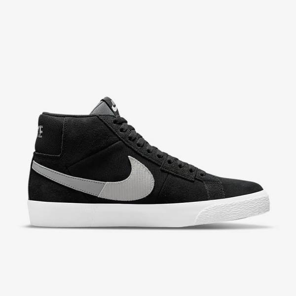 Nike SB Zoom Blazer Mid Premium Muške Skate Tenisice Crne Sive Bijele | NK436RBN