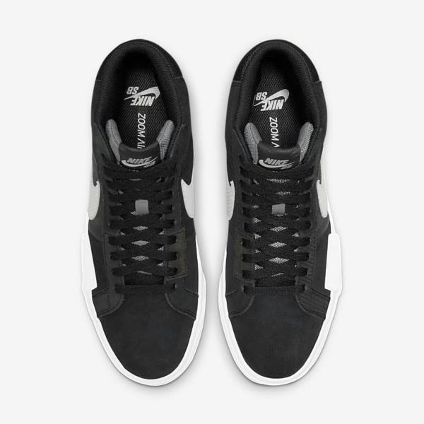 Nike SB Zoom Blazer Mid Premium Muške Skate Tenisice Crne Sive Bijele | NK436RBN