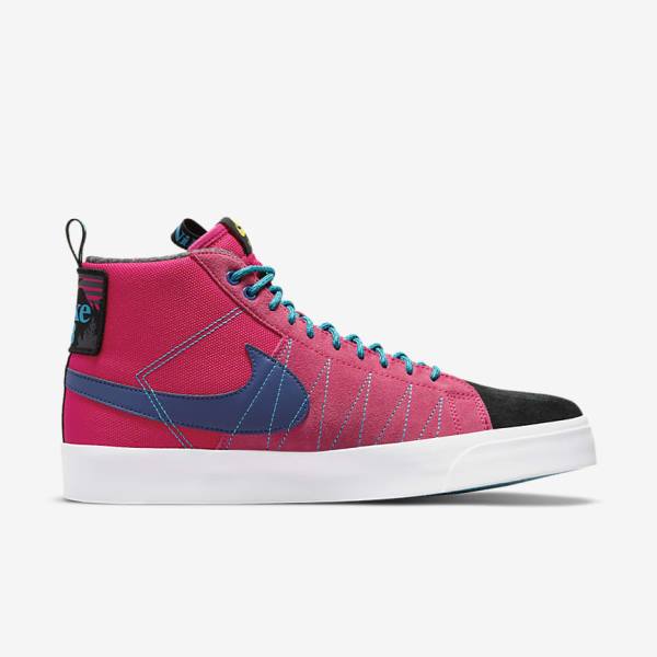 Nike SB Zoom Blazer Mid Premium Muške Skate Tenisice Roze Plave Kraljevska Plava Plave | NK718ZMH