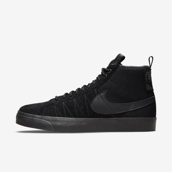 Nike SB Zoom Blazer Mid Premium Muške Tenisice Crne Tamno Sive | NK208QHR