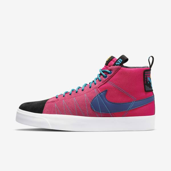 Nike SB Zoom Blazer Mid Premium Ženske Skate Tenisice Roze Plave Kraljevska Plava Plave | NK562SVD