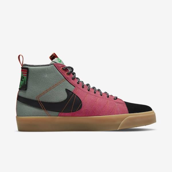 Nike SB Zoom Blazer Mid Premium Ženske Skate Tenisice Bijele Smeđe Crne | NK691VIG