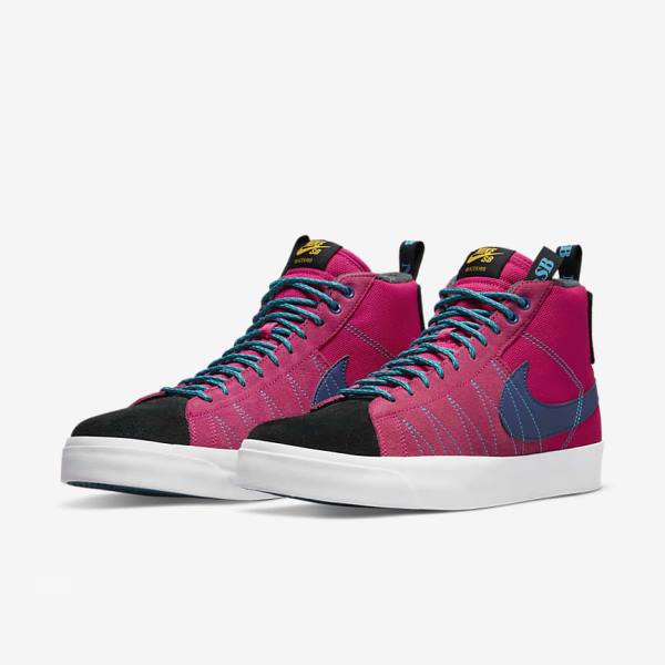 Nike SB Zoom Blazer Mid Premium Ženske Tenisice Roze Plave Kraljevska Plava Plave | NK802XTU