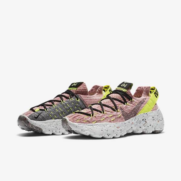 Nike Space Hippie 04 Ženske Tenisice Limun Svijetlo Roze Crne | NK145RHO