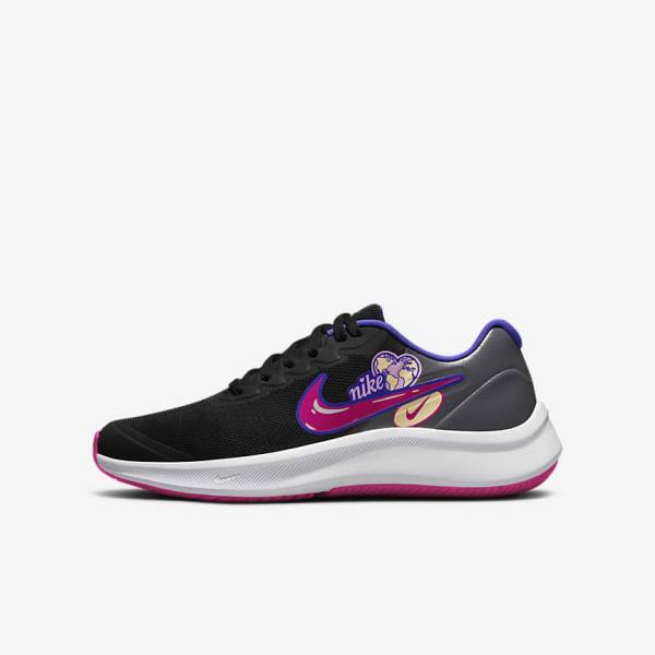 Nike Star Runner 3 SE Older Road Dječje Tenisice Za Trčanje Crne Roze | NK615PWU