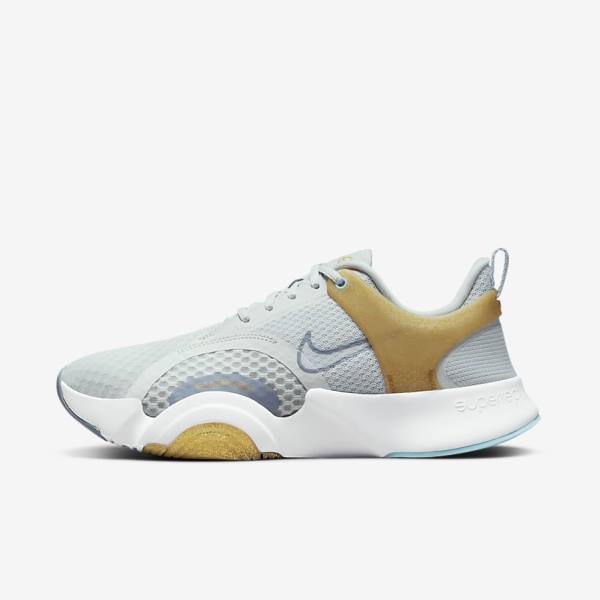 Nike SuperRep Go 2 Ženske Tenisice Za Trening Platine Metalne Zlatne Bijele | NK752XBS