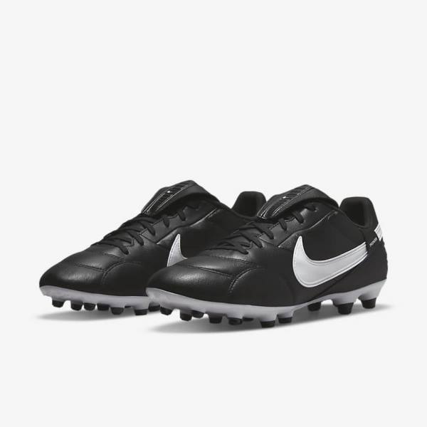 Nike The Premier 3 FG Firm-Grounds Muške Tenisice Za Nogomet Crne Bijele | NK182GPU