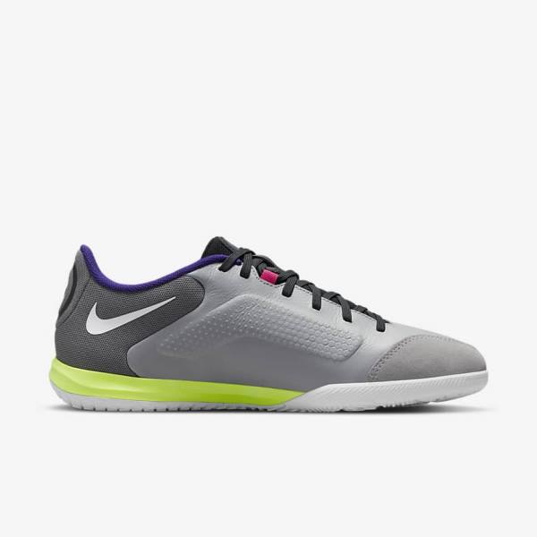 Nike Tiempo Legend 9 Academy IC Indoor-Court Ženske Tenisice Za Nogomet Svijetlo Sive Bijele | NK897LWF