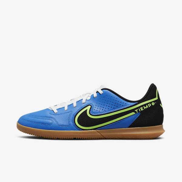 Nike Tiempo Legend 9 Club IC Indoor-Court Ženske Tenisice Za Nogomet Svijetlo Plave Svijetlo Zelene Smeđe Crne | NK597WOZ