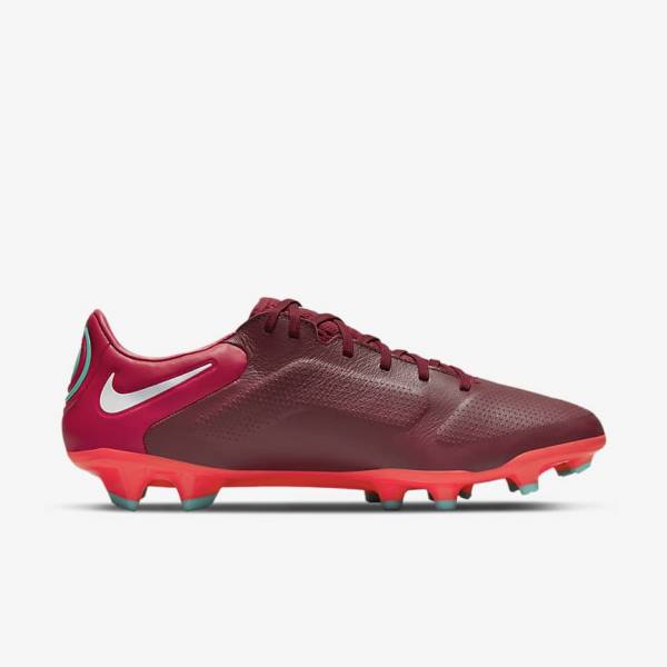 Nike Tiempo Legend 9 Pro FG Firm-Ground Ženske Tenisice Za Nogomet Crvene Bijele | NK531VKI