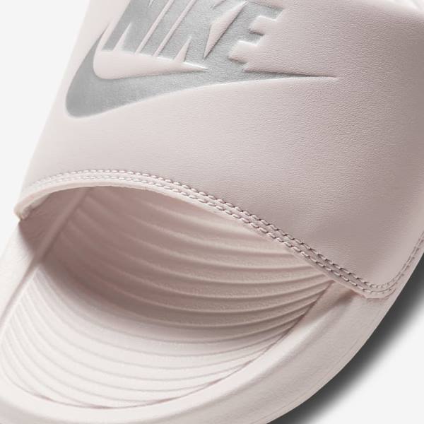 Nike Victori One Ženske Natikače Roze Roze Metalne Srebrne | NK794YZV