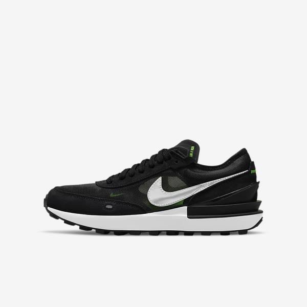 Nike Waffle One Older Dječje Tenisice Tamno Sive Crne Zelene | NK874UNY