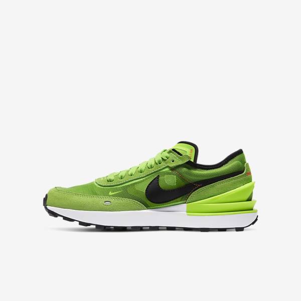 Nike Waffle One Older Dječje Tenisice Zelene Crvene Crne | NK716VTP