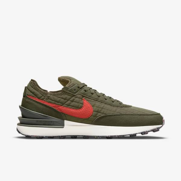 Nike Waffle One Premium Muške Tenisice Maslinasto Zelene Crne Narančaste | NK187QCH