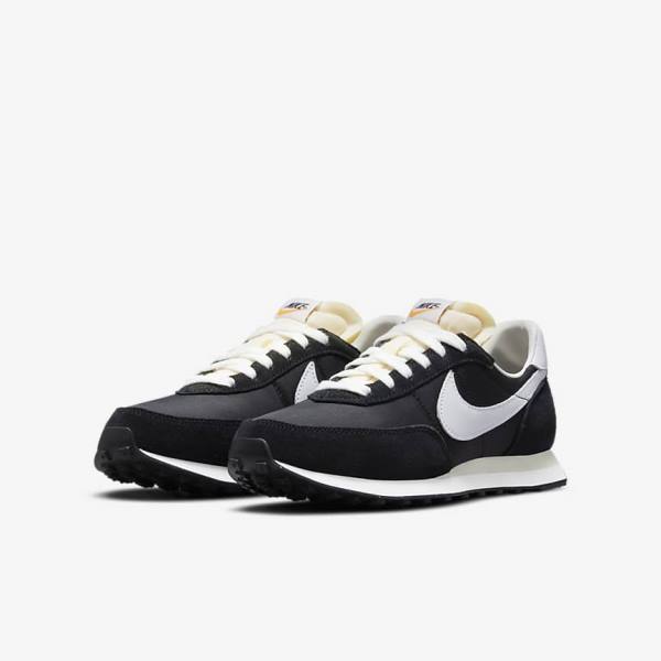 Nike Waffle Trainer 2 Older Dječje Tenisice Crne Narančaste Bijele | NK406XOA