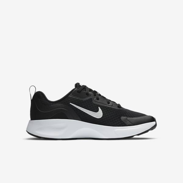 Nike WearAllDay Older Dječje Tenisice Crne Bijele | NK479SCO