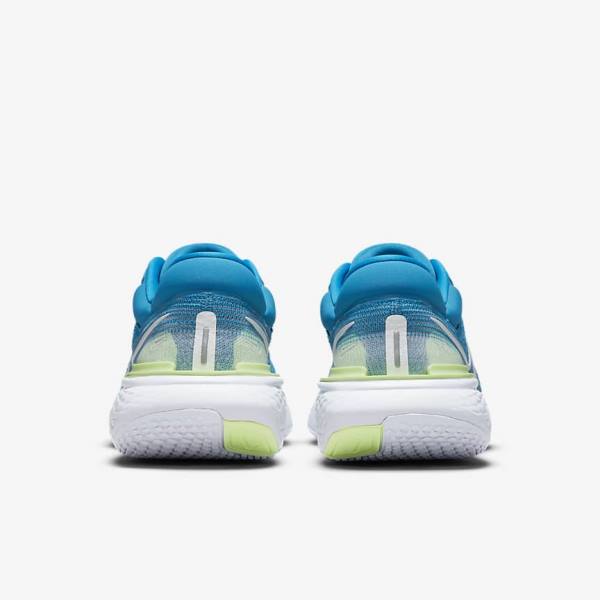 Nike ZoomX Invincible Run Flyknit Road Muške Tenisice Za Trčanje Plave Svijetlo Zelene Sive Bijele | NK132SHV