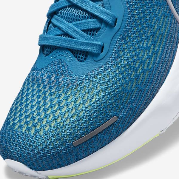 Nike ZoomX Invincible Run Flyknit Road Muške Tenisice Za Trčanje Plave Svijetlo Zelene Sive Bijele | NK132SHV