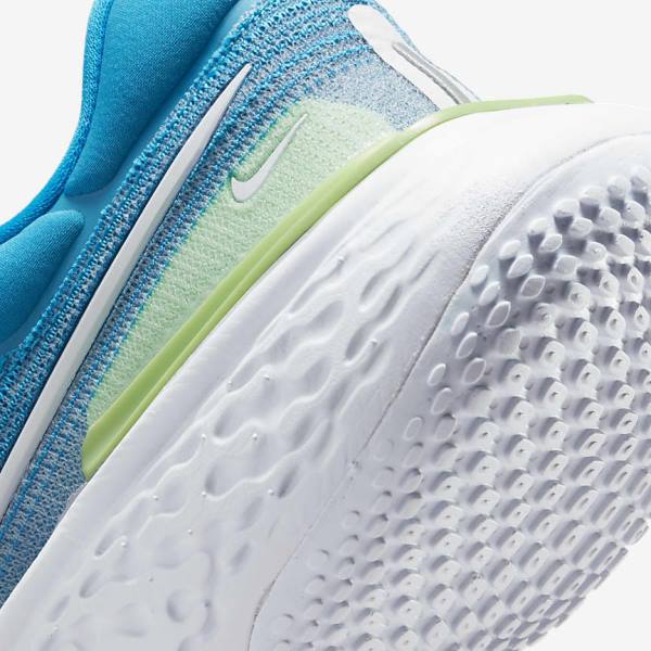 Nike ZoomX Invincible Run Flyknit Road Muške Tenisice Za Trčanje Plave Svijetlo Zelene Sive Bijele | NK132SHV