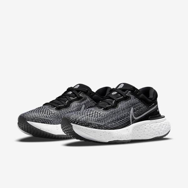 Nike ZoomX Invincible Run Flyknit Road Muške Tenisice Za Trčanje Bijele Crne Bijele | NK704VCW