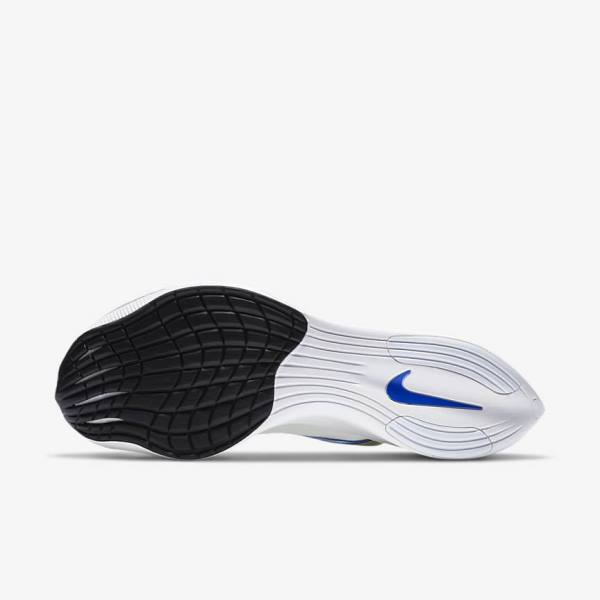 Nike ZoomX Vaporfly NEXT% Road Racing Muške Tenisice Za Trčanje Bijele Crne Plave | NK954JKW