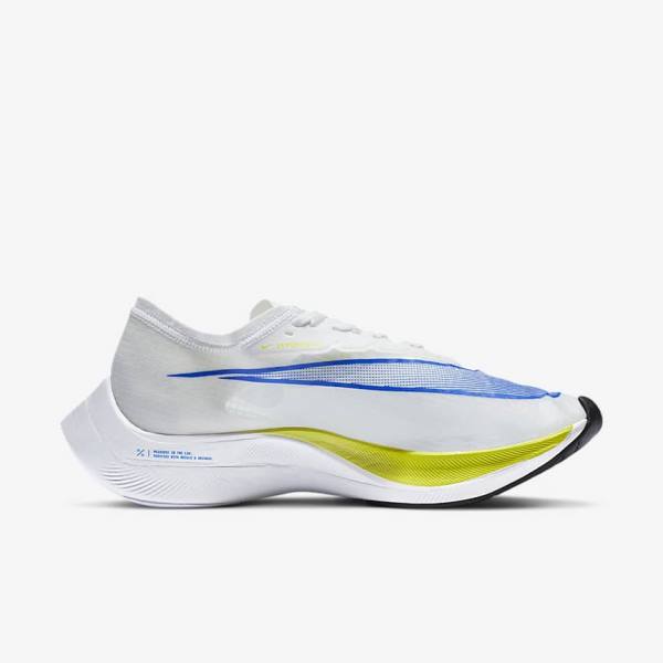 Nike ZoomX Vaporfly NEXT% Road Racing Muške Tenisice Za Trčanje Bijele Crne Plave | NK954JKW